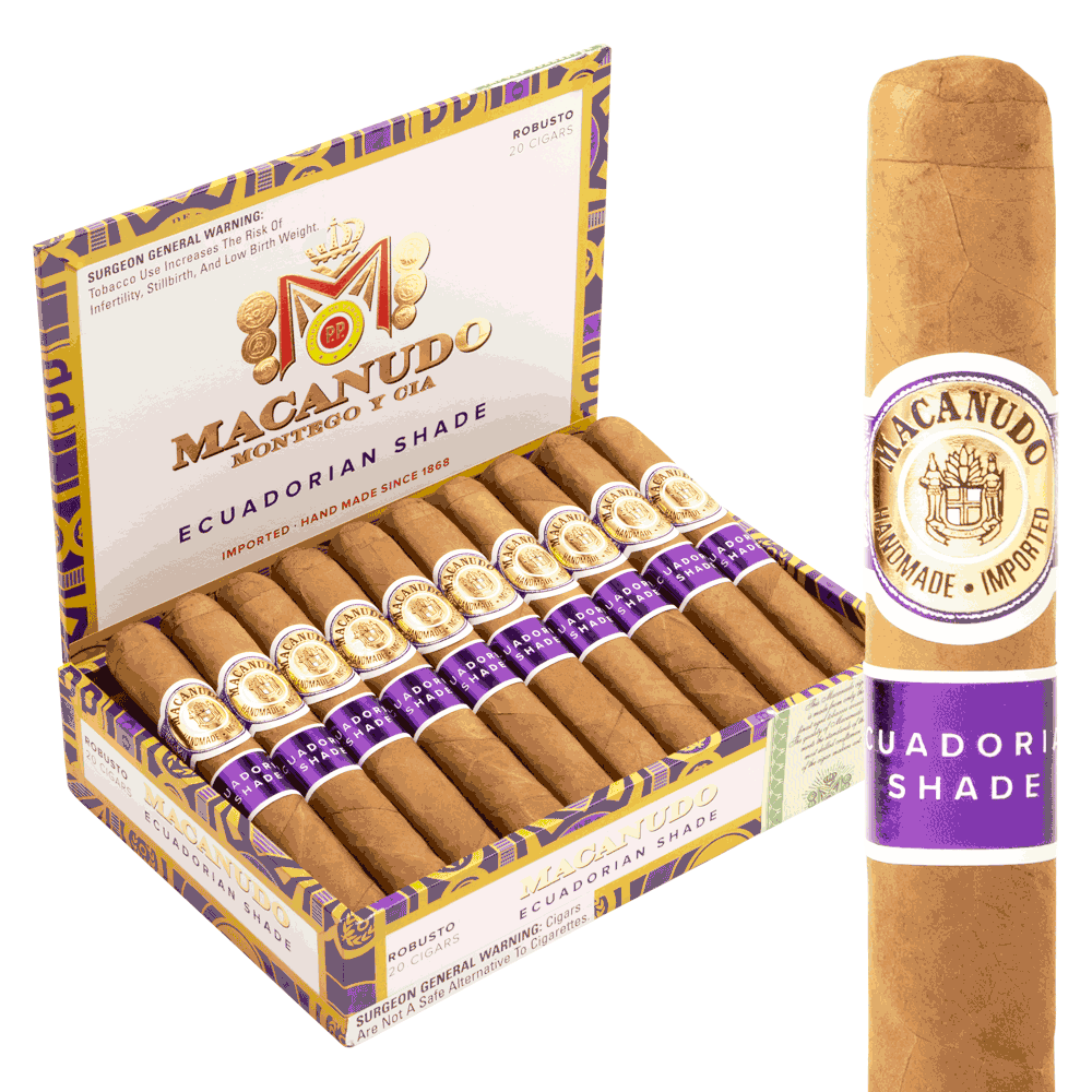 Macanudo Ecuadorian Shade Robusto Box
